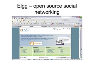 Elgg – open source social networking 