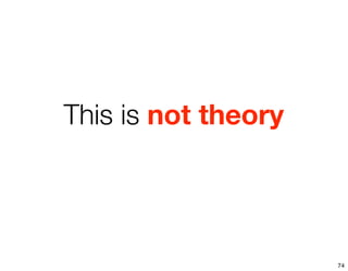 This is not theory




                     74
 
