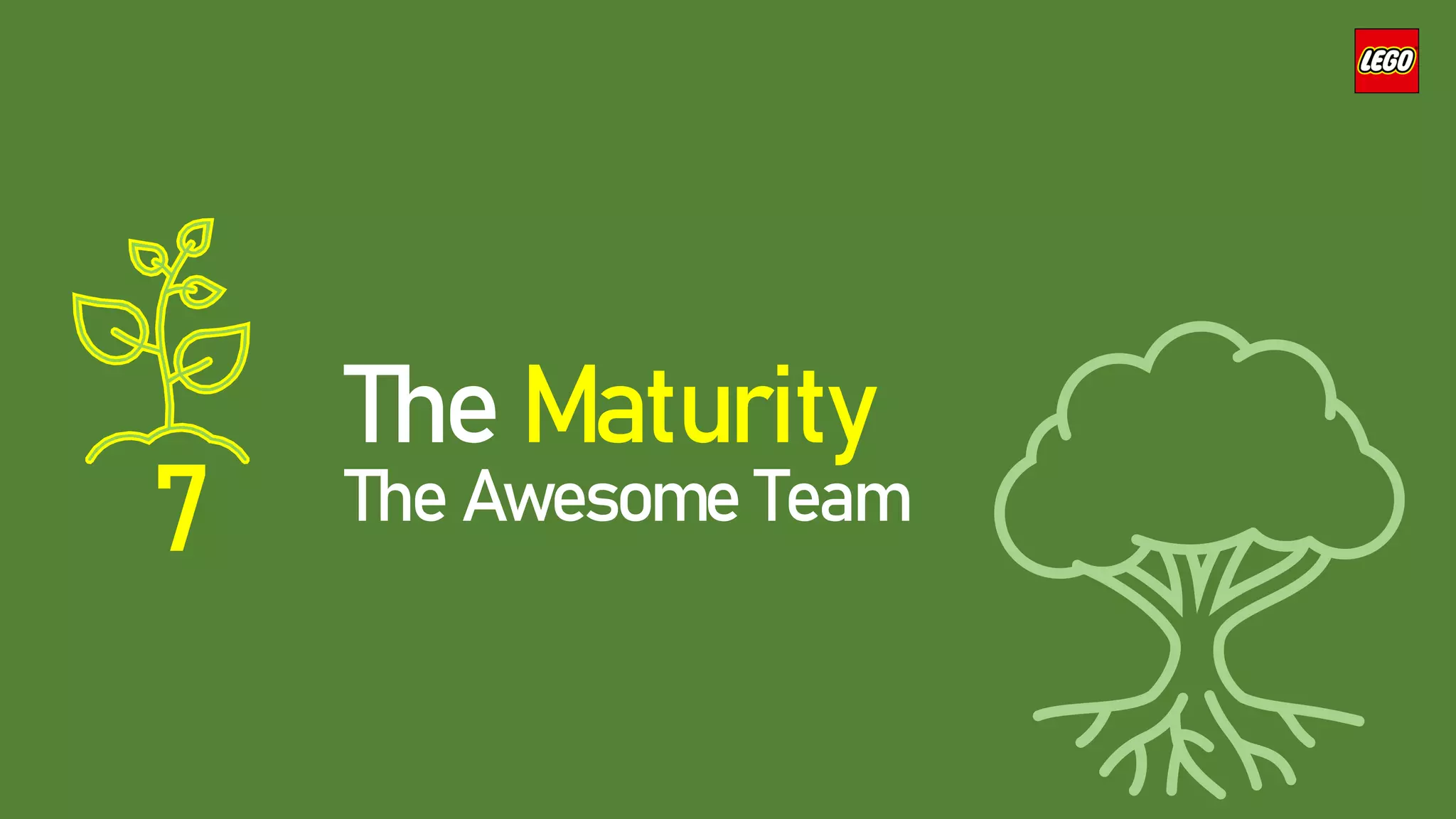 7
The Maturity
The Awesome Team
 