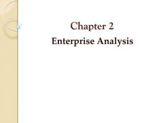 Chapter 2
Enterprise Analysis
 