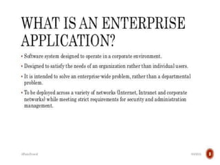 Enterprise application development | PPTX
