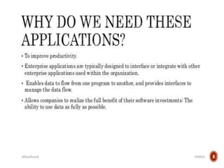 Enterprise application development | PPTX
