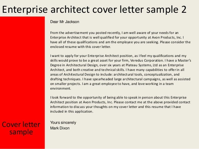 enterprise architect cover letter architect cover letters