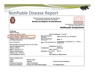 Notifiable Disease Report
 