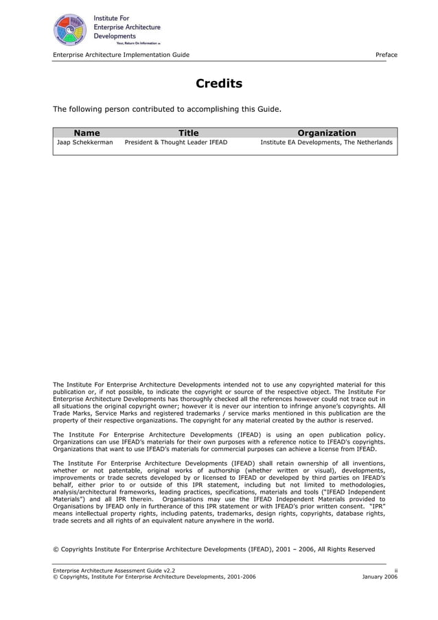 Enterprise architecture assessment guide v2.2 | PDF | Business ...