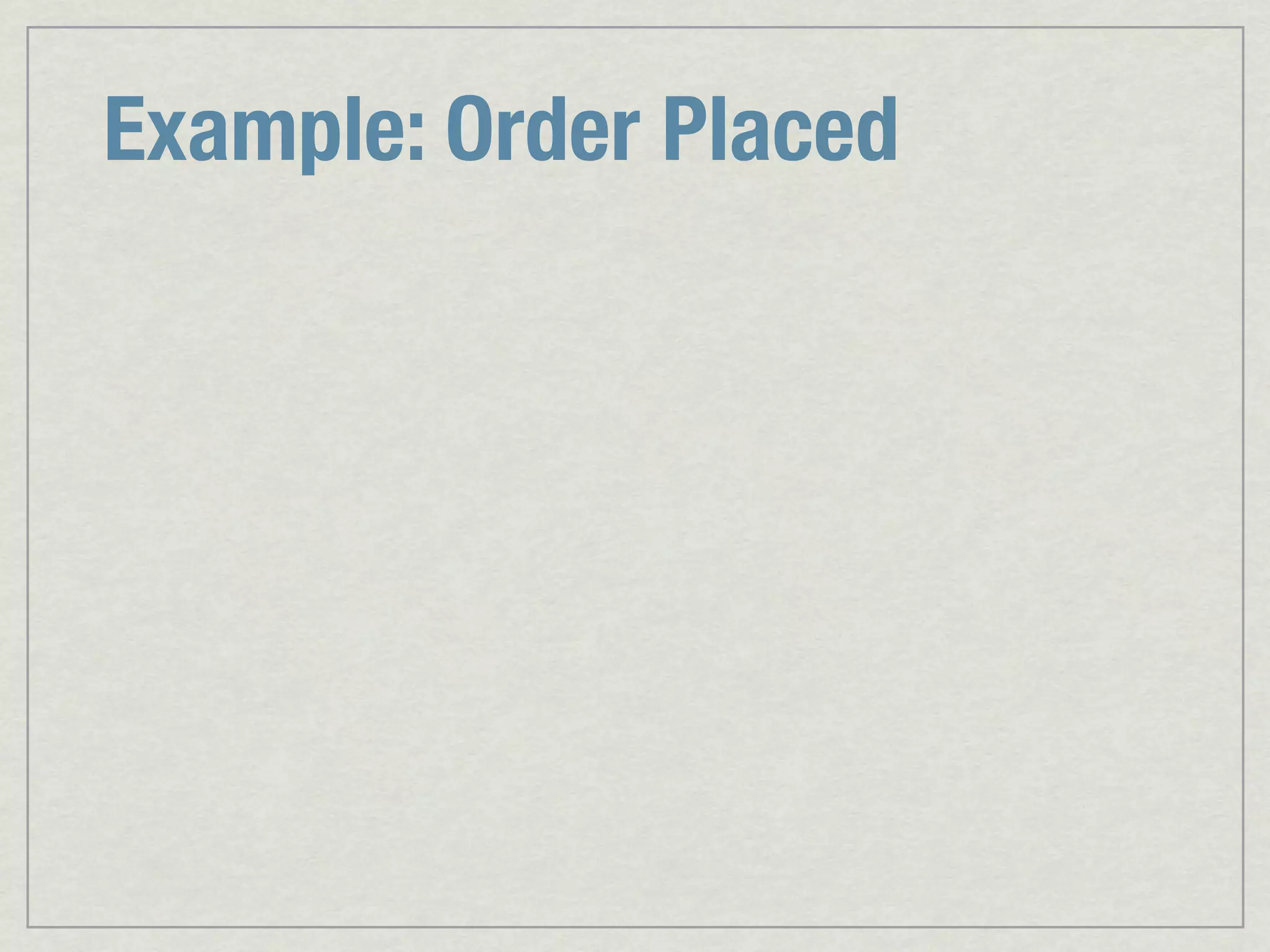 Example: Order Placed 