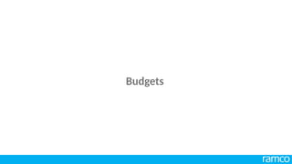 Budgets
 
