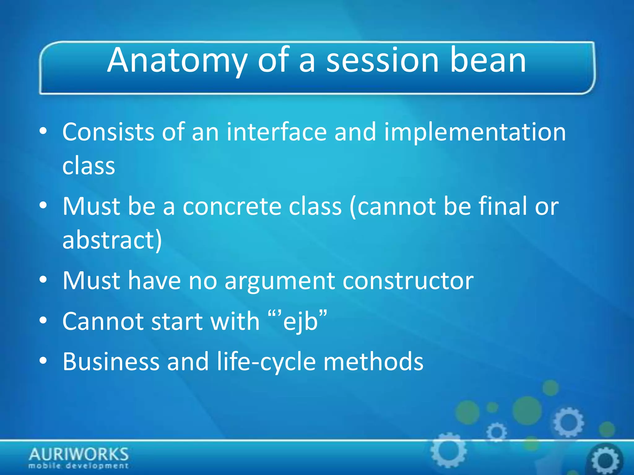 Enterprise Beans PPT Enterprise beans ppt