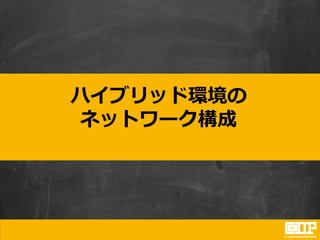 ハイブリッド環境の
ネットワーク構成
 