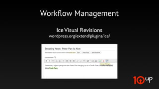 Backup / Disaster Recovery




     VaultPress   BackupBuddy
 
