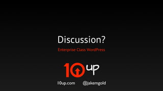 You won it... but can you build it?

• Understand WP’s information architecture (post types, taxonomies,
  object meta, etc.)

• Grasp the importance of object caching & how to use it - and what
  makes a site load slowly

• If APIs are involved, understand WP_Http wrappers
 