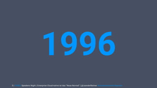 | CODEx Speakers Night | Enterprise Cloud-native ist das "Neue Normal" | @LeanderReimer #cloudnativenerd #qaware
1996
3
 