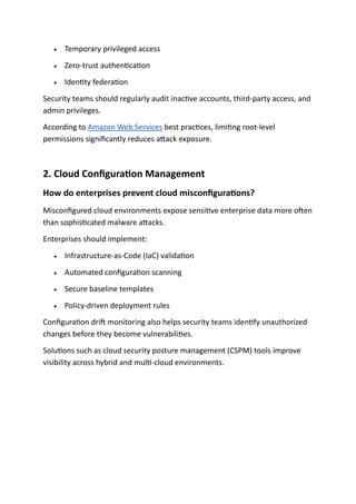 Cloud Migration Security Controls for Enterprises | PDF