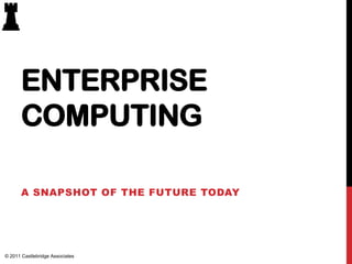ENTERPRISE
COMPUTING
A SNAPSHOT OF THE FUTURE TODAY

© 2011 Castlebridge Associates

 
