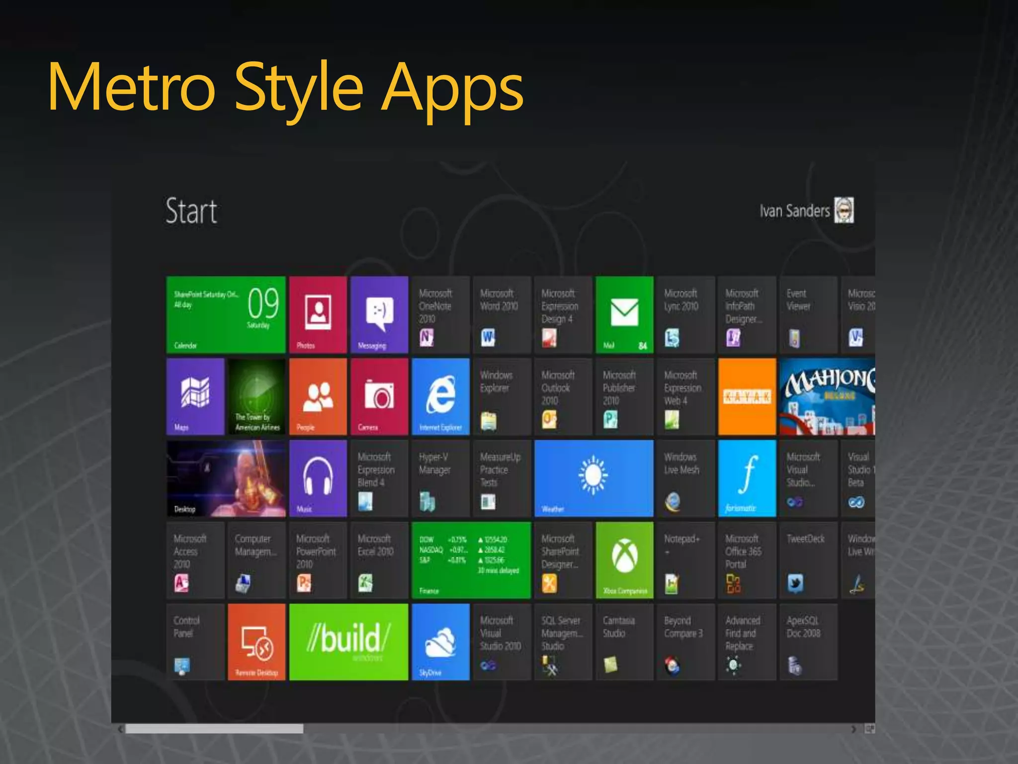 Metro Style Apps
 