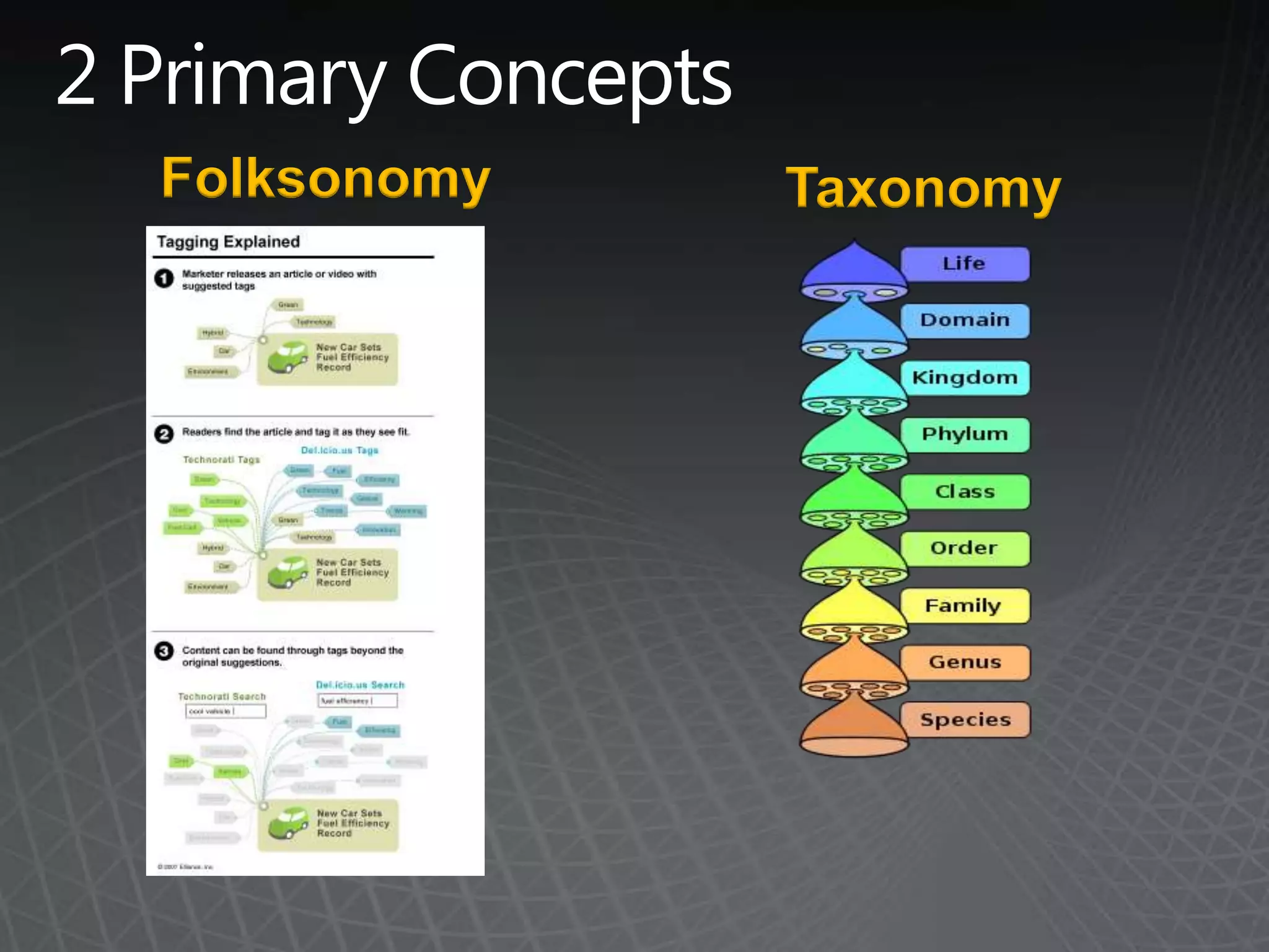 Folksonomy   Taxonomy
 
