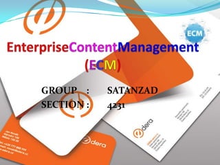 EnterpriseContentManagement(ECM)  GROUP    :	SATANZAD	 SECTION :	4231 