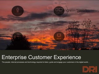 CUSTOMER




Enterprise Customer Experience
The people, internal processes and technology required to listen, guide and engage your customers in the digital world…
 
