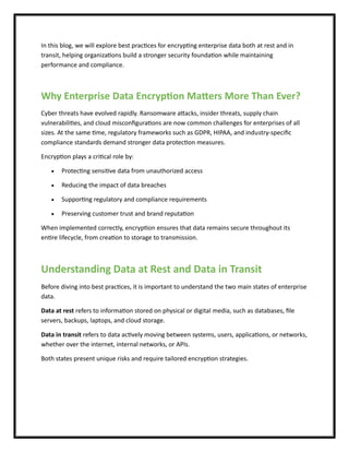 Enterprise Data Encryption: Key Strategies for Data at Rest and in ...