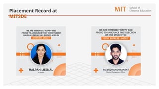 Placement Record at
MITSDE
 