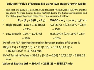 Enterprise dcf valuation 2 –stage and 3 stage | PPTX