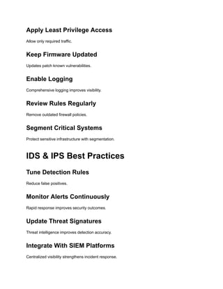Ips Alert Enterprise Firewall, IDS and IPS Configuration Basics Explained | PDF