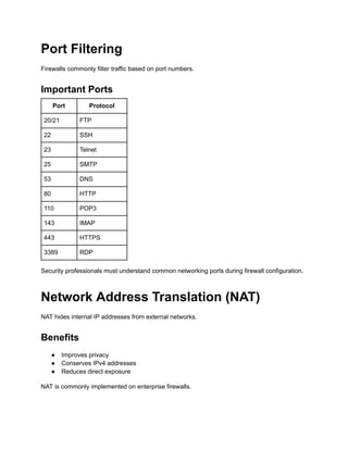 Enterprise Firewall, IDS and IPS Configuration Basics Explained | PDF