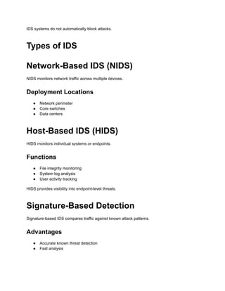 Enterprise Firewall, IDS and IPS Configuration Basics Explained | PDF