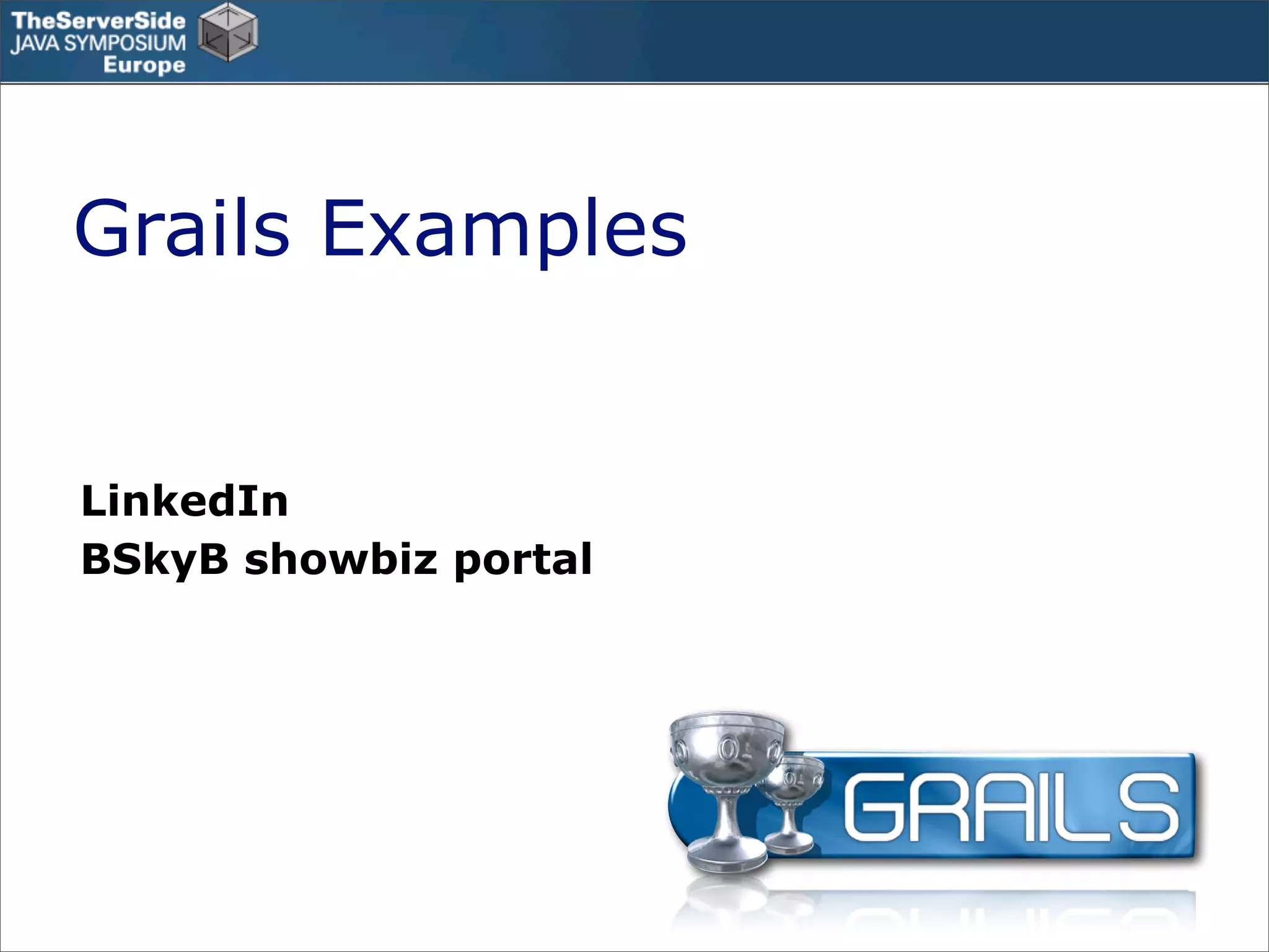 Groovy in the Enterprise - Case Studies - TSSJS Prague 2008 - Guillaume Laforge