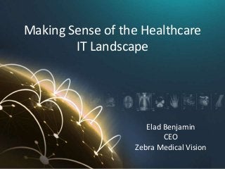 Making Sense of the Healthcare
IT Landscape
Elad Benjamin
CEO
Zebra Medical Vision
 