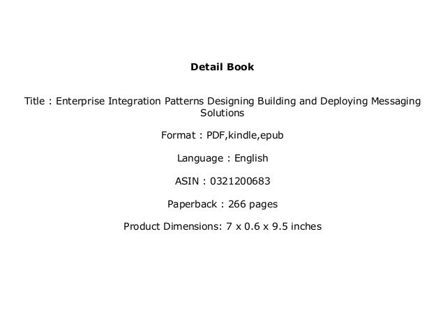 P D F Library Enterprise Integration Patterns Designing Buil