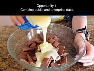 Opportunity 1:
Combine public and enterprise data.
 