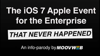 The iOS7 Apple Event for the Enterprise (that never happened)