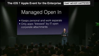 The iOS7 Apple Event for the Enterprise (that never happened)