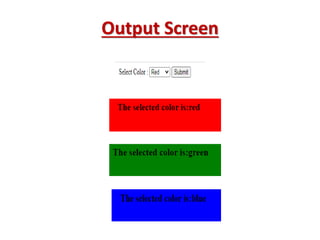 Output Screen
 