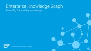 Enterprise Knowledge Graph
From Big Data to Big Knowledge
L. Masuch | H. Muszynski | B. Räthlein
 