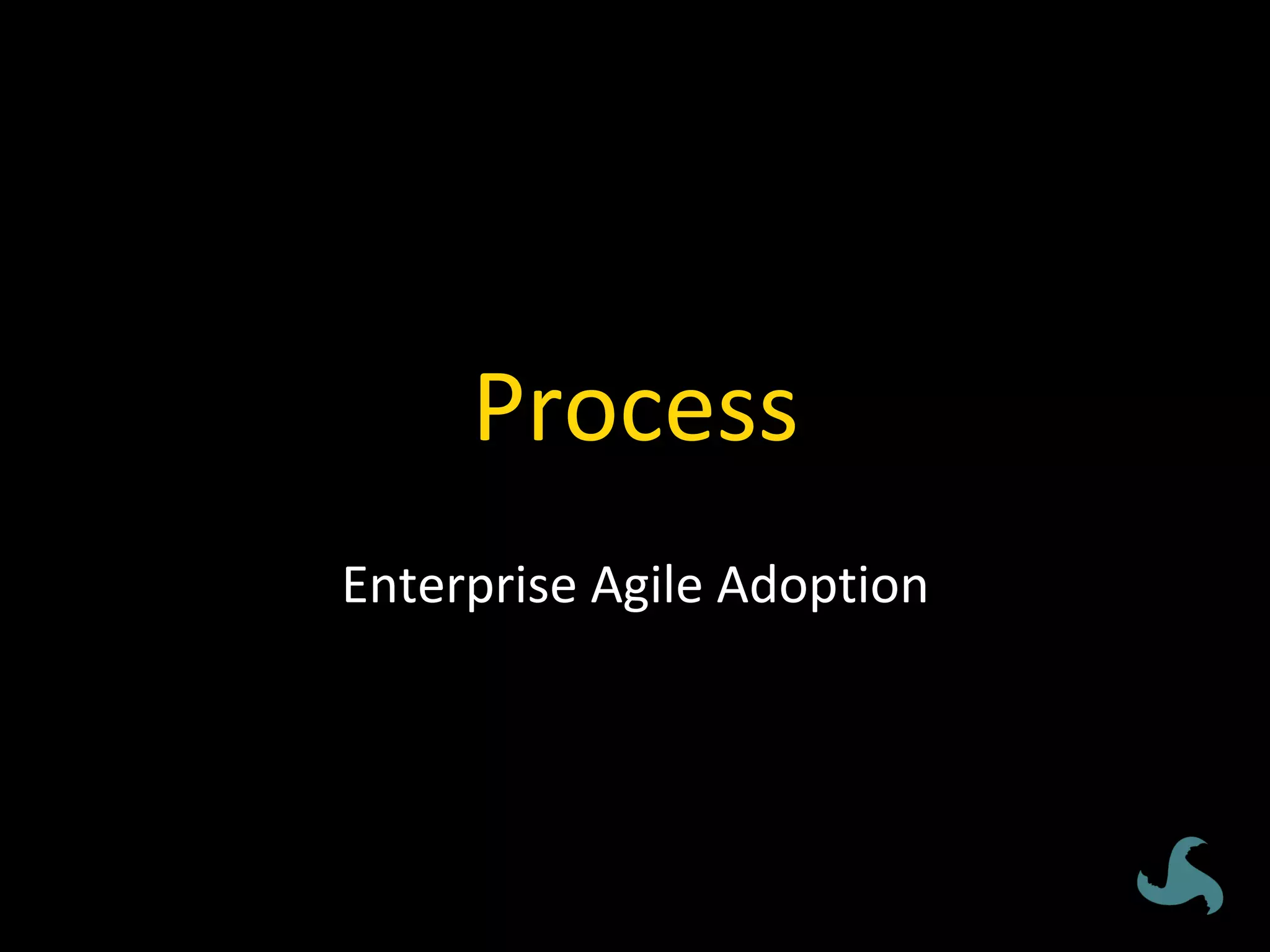 Process	
Enterprise	Agile	Adoption	
 