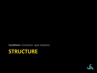 STRUCTURE	
	
Conditions:	enterprise		agile	adoption	
 