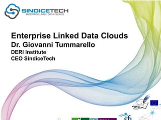 Enterprise Linked Data Clouds
Dr. Giovanni Tummarello
DERI Institute
CEO SindiceTech
 