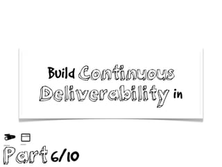 Build Continuous
Deliverability in
Part6/10
 
