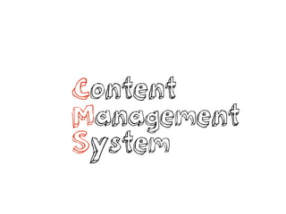 Content
Management
System
 