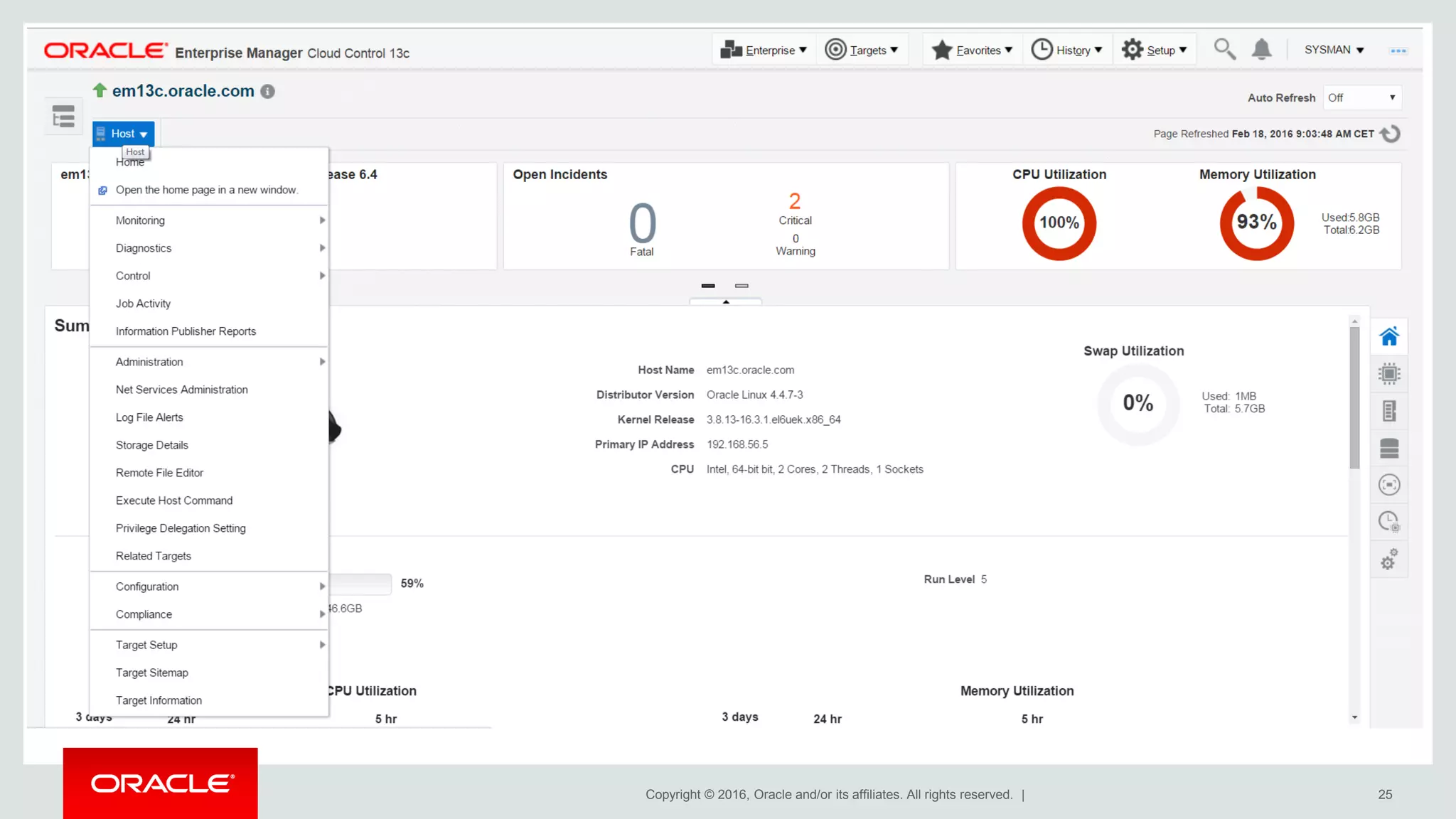 Copyright © 2016, Oracle and/or its affiliates. All rights reserved. | 25
 