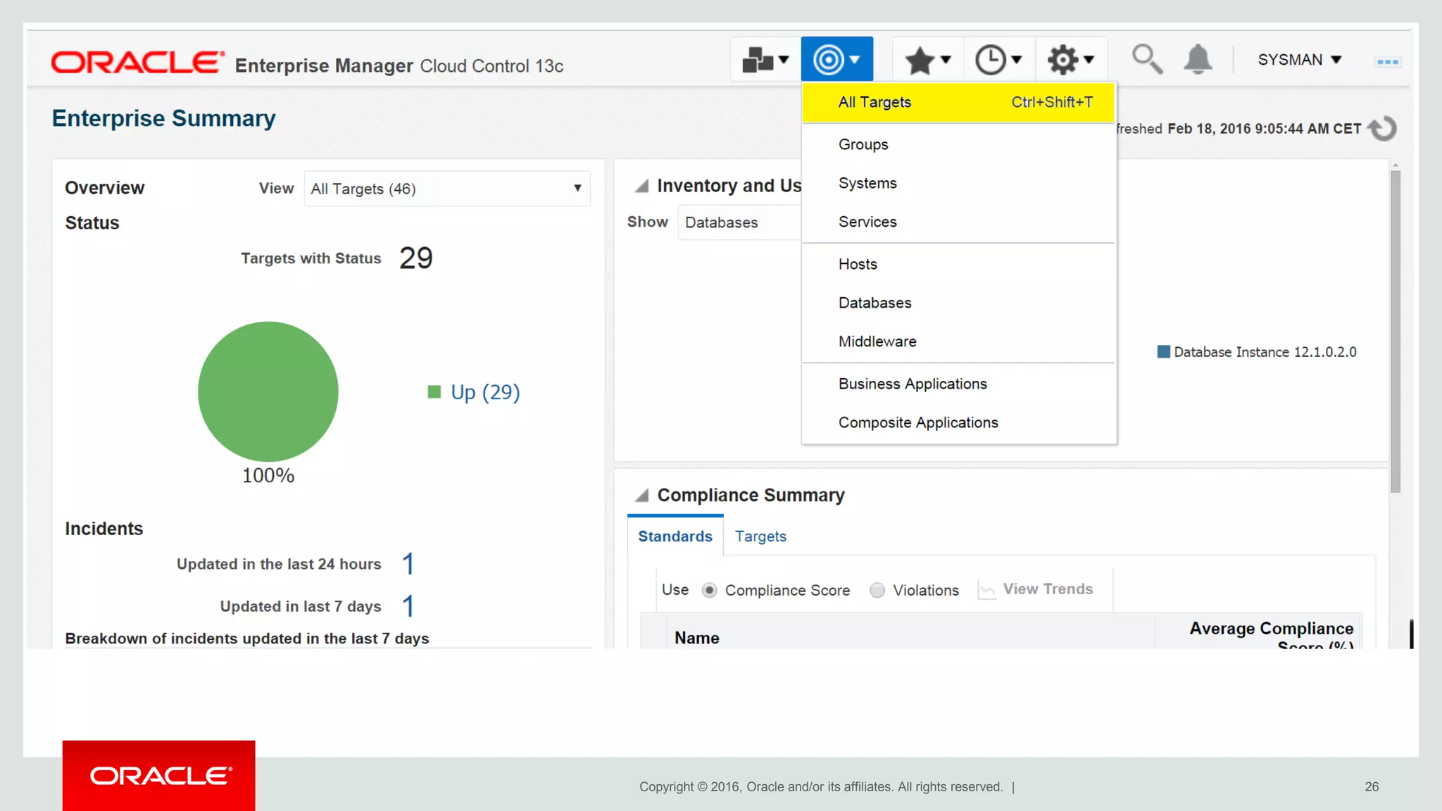 Copyright © 2016, Oracle and/or its affiliates. All rights reserved. | 26
 