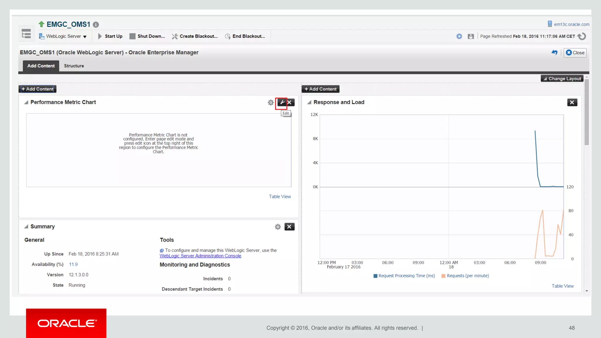 Copyright © 2016, Oracle and/or its affiliates. All rights reserved. | 48
 