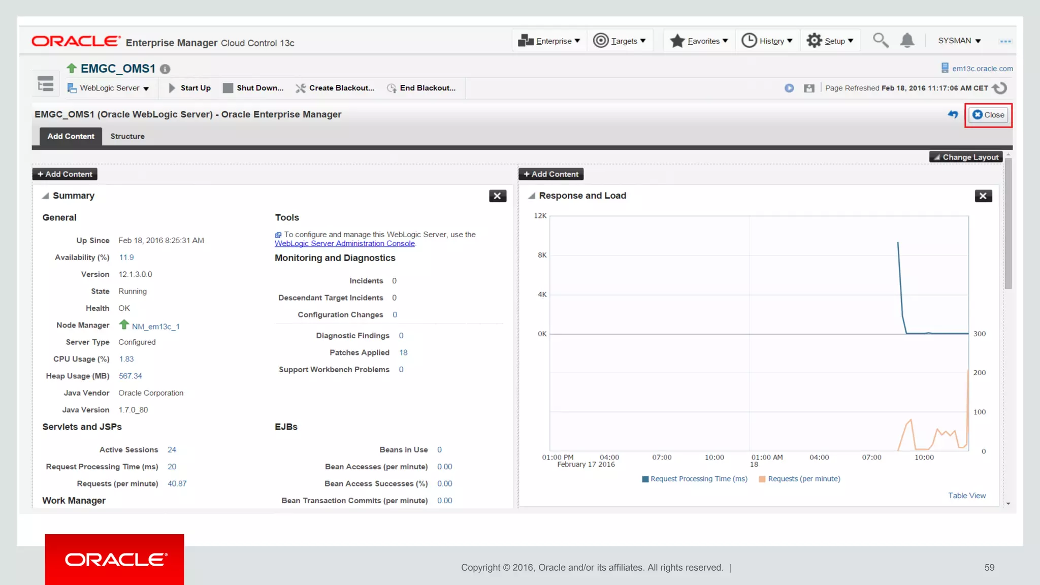 Copyright © 2016, Oracle and/or its affiliates. All rights reserved. | 59
 