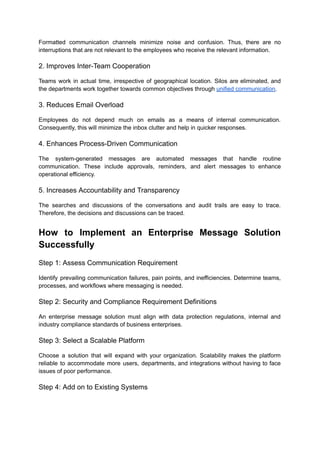 Intercom Message Workflow Data Optimizing Internal Communication with Enterprise Message Solutions for ...