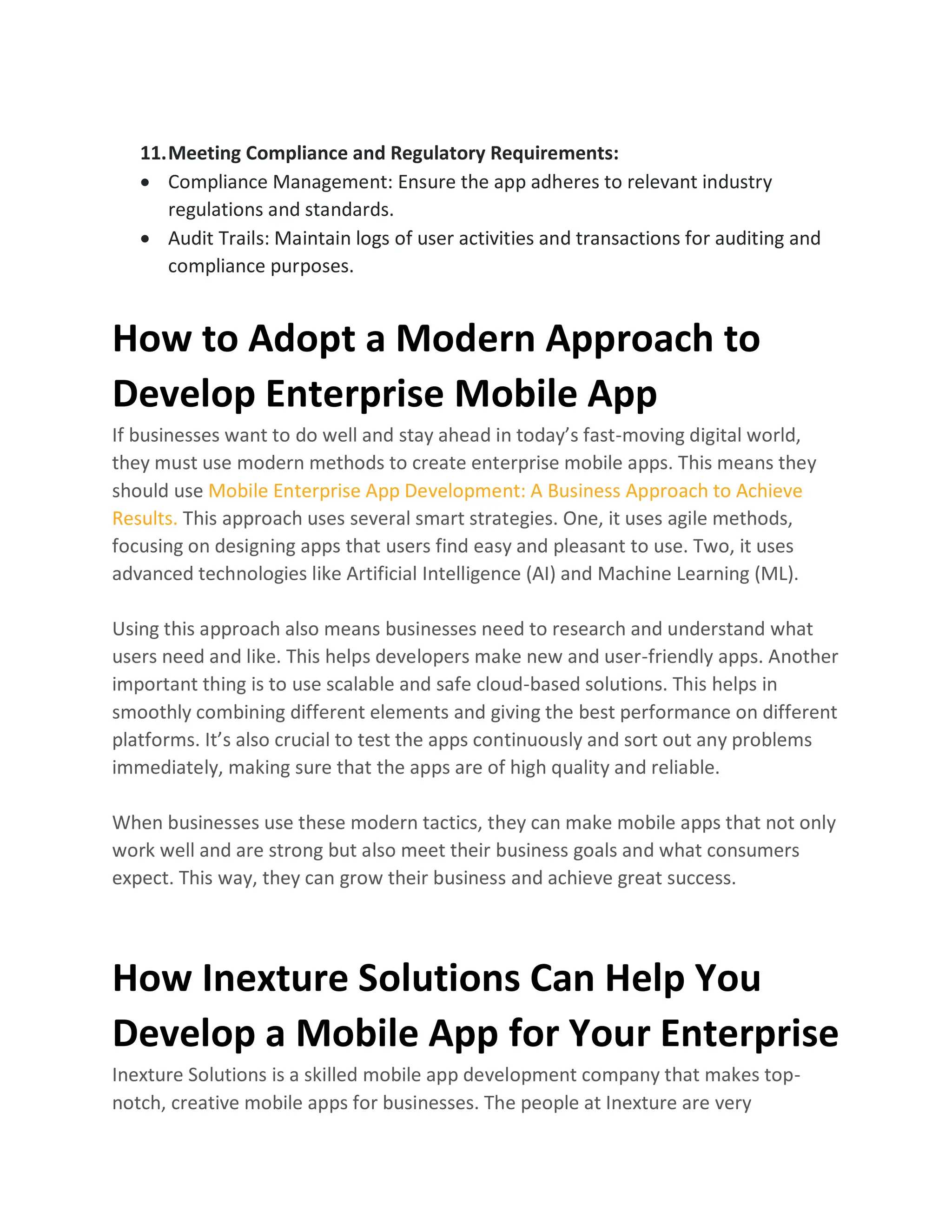 Enterprise Mobile Application Development How to Build App | PDF