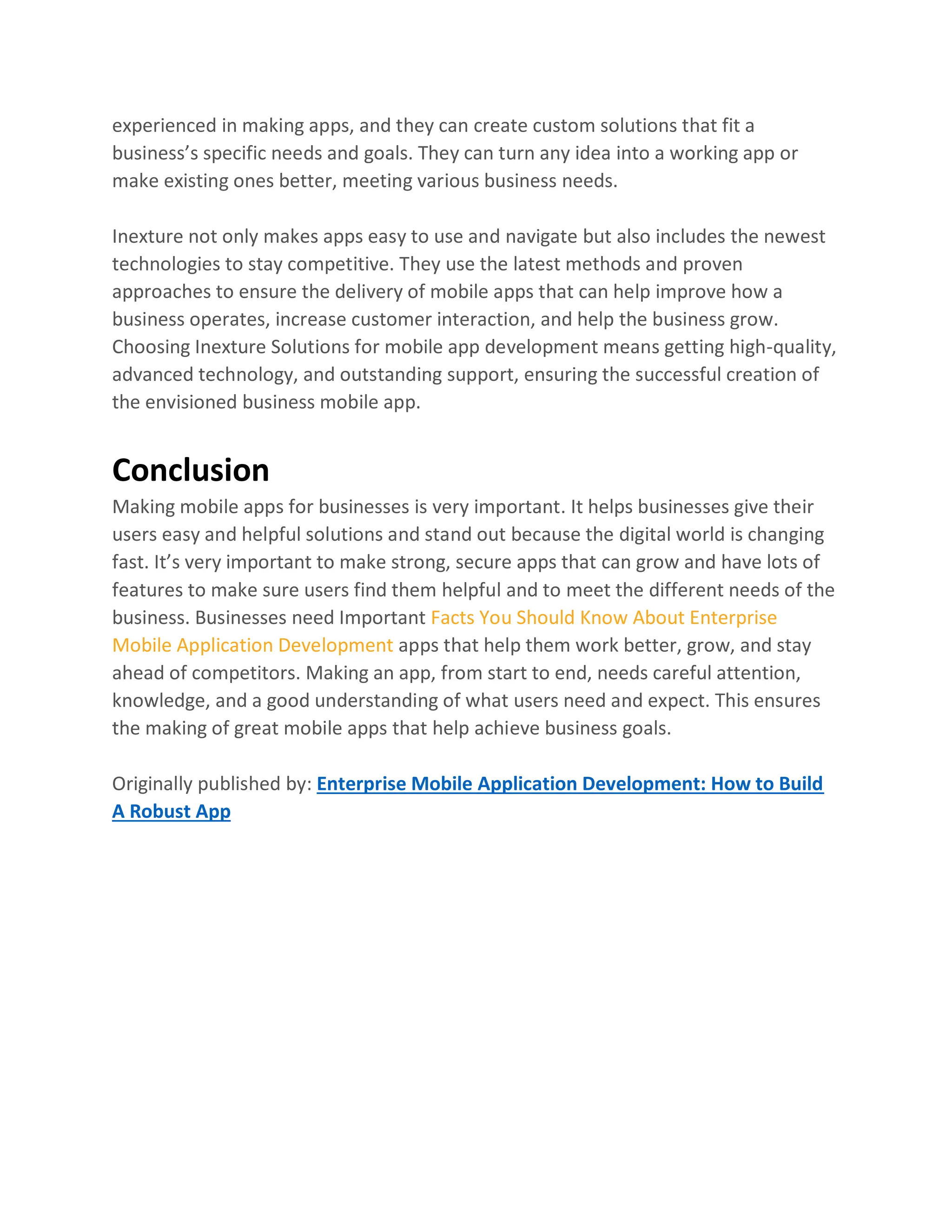 Enterprise Mobile Application Development How to Build App | PDF
