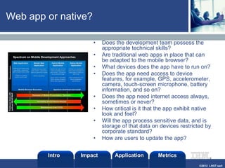 ©2013 LHST sarl
The Size of the App Economy
• US app industry has been
found to have more
than 466,000 jobs
• The app development industry
is providing more jobs than
software publishing and the
telecom carriers
• The industry produced $20
billion in revenue, with Apple’s
App Store alone registered as
having 124,475 active
publishers adding content to it.
Intro Application MetricsImpact
 
