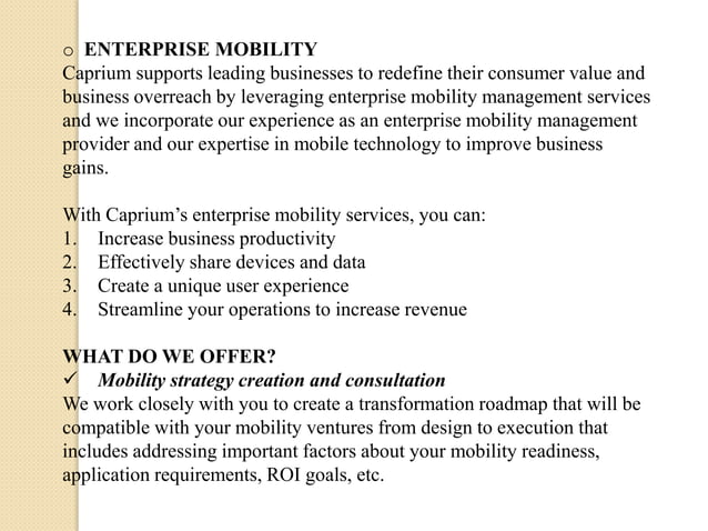 Enterprise Mobility Management | PPT